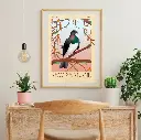 Affiche "Kereru" Bird collection Nouvelle Zélande