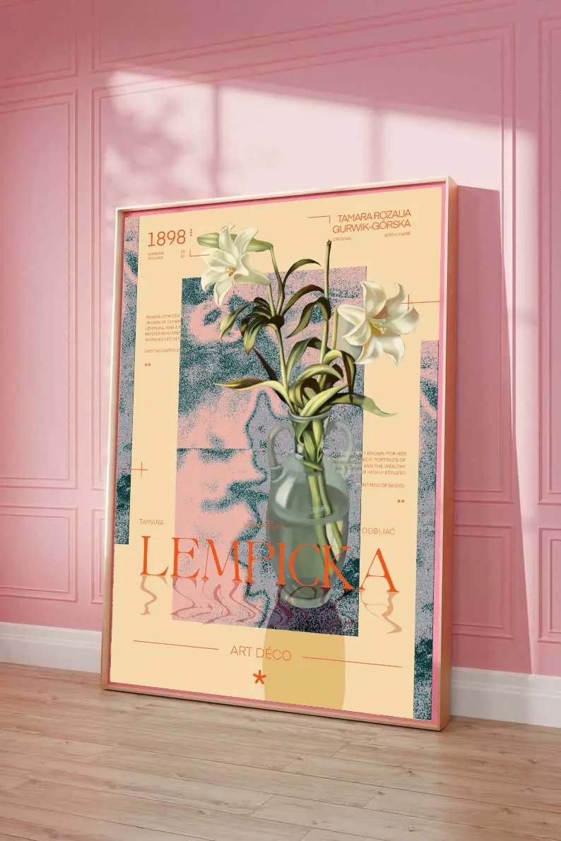 Tamara de Lempicka Poster - "Still Life with Lily"